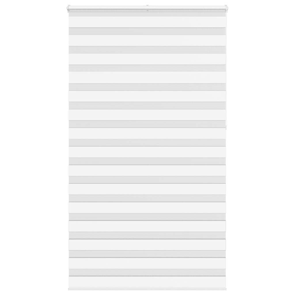vidaXL Zebra Blind White 125x230 cm Fabric Width 120.9 cm Polyester