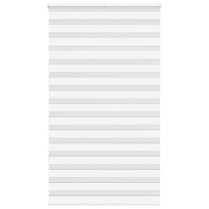 vidaXL Zebra Blind White 130x230 cm Fabric Width 125.9 cm Polyester
