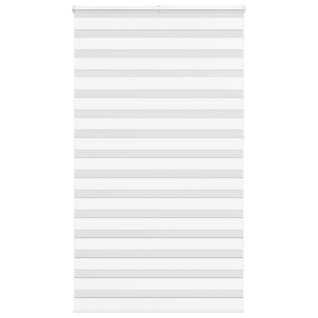 vidaXL Zebra Blind White 135x230 cm Fabric Width 130,9 cm Polyester