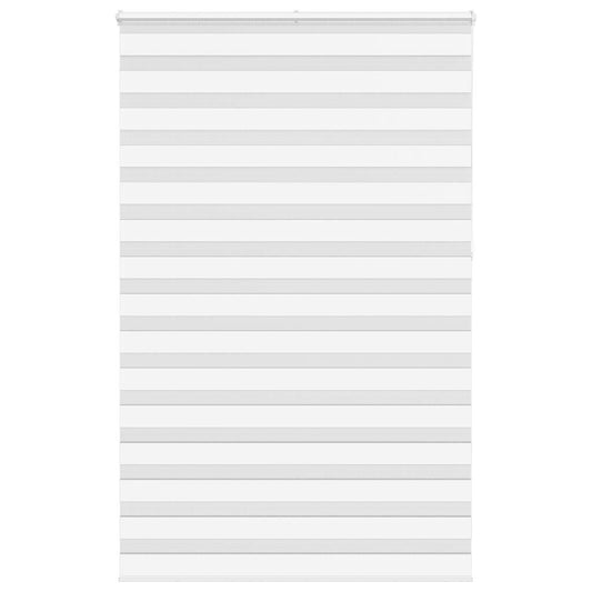 vidaXL Zebra Blind White 140x230 cm Fabric Width 135.9 cm Polyester