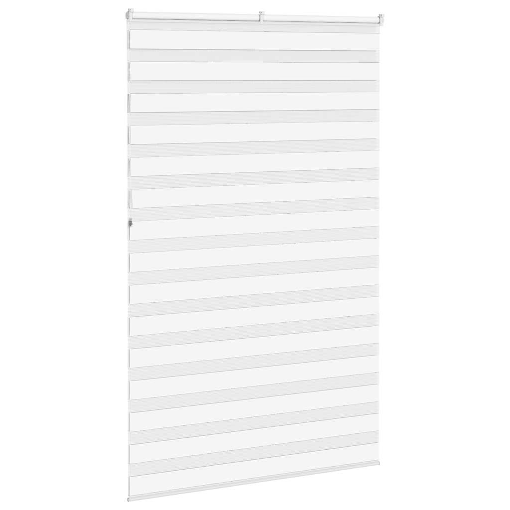 vidaXL Zebra Blind White 140x230 cm Fabric Width 135,9 cm Polyester