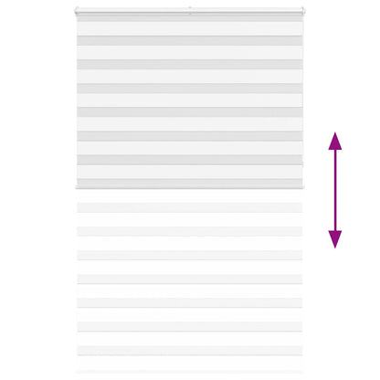 vidaXL Zebra Blind White 140x230 cm Fabric Width 135,9 cm Polyester