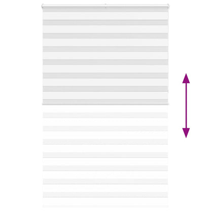 vidaXL Zebra Blind White 150x230 cm Fabric Width 145.9 cm Polyester