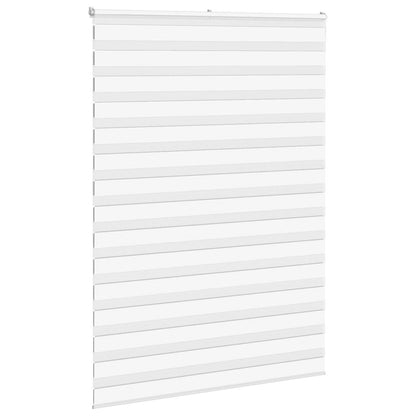 vidaXL Zebra Blind White 160x230 cm Fabric Width 155.9 cm Polyester