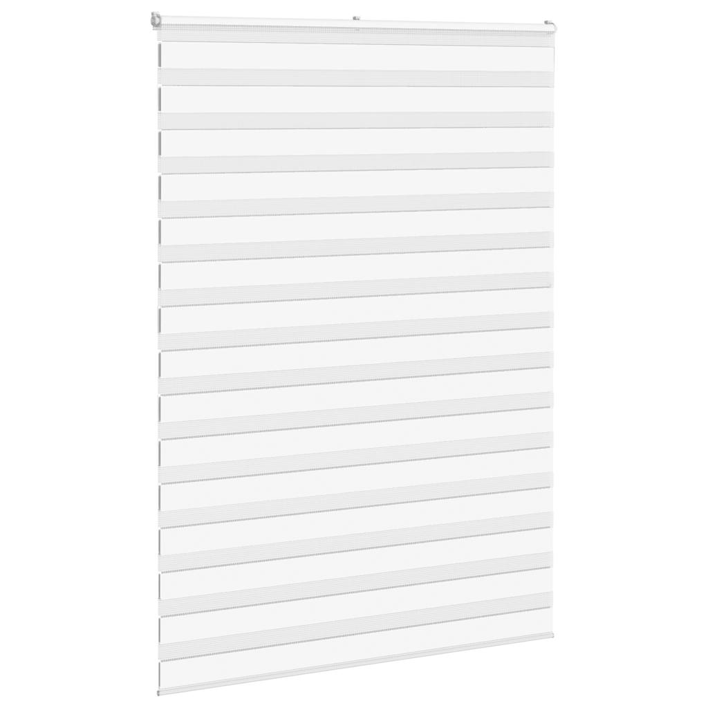 vidaXL Zebra Blind White 160x230 cm Fabric Width 155,9 cm Polyester