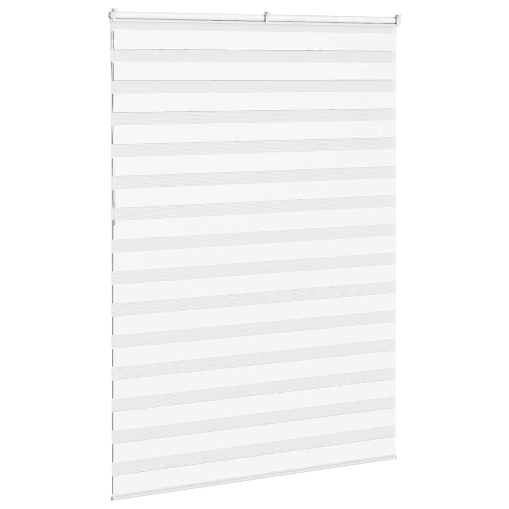 vidaXL Zebra Blind White 160x230 cm Fabric Width 155,9 cm Polyester