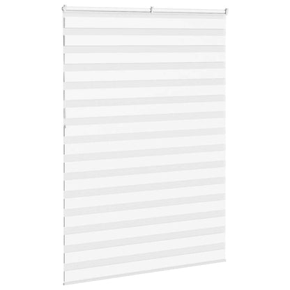vidaXL Zebra Blind White 160x230 cm Fabric Width 155,9 cm Polyester