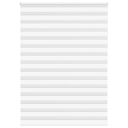 vidaXL Zebra Blind White 165x230 cm Fabric Width 160.9 cm Polyester