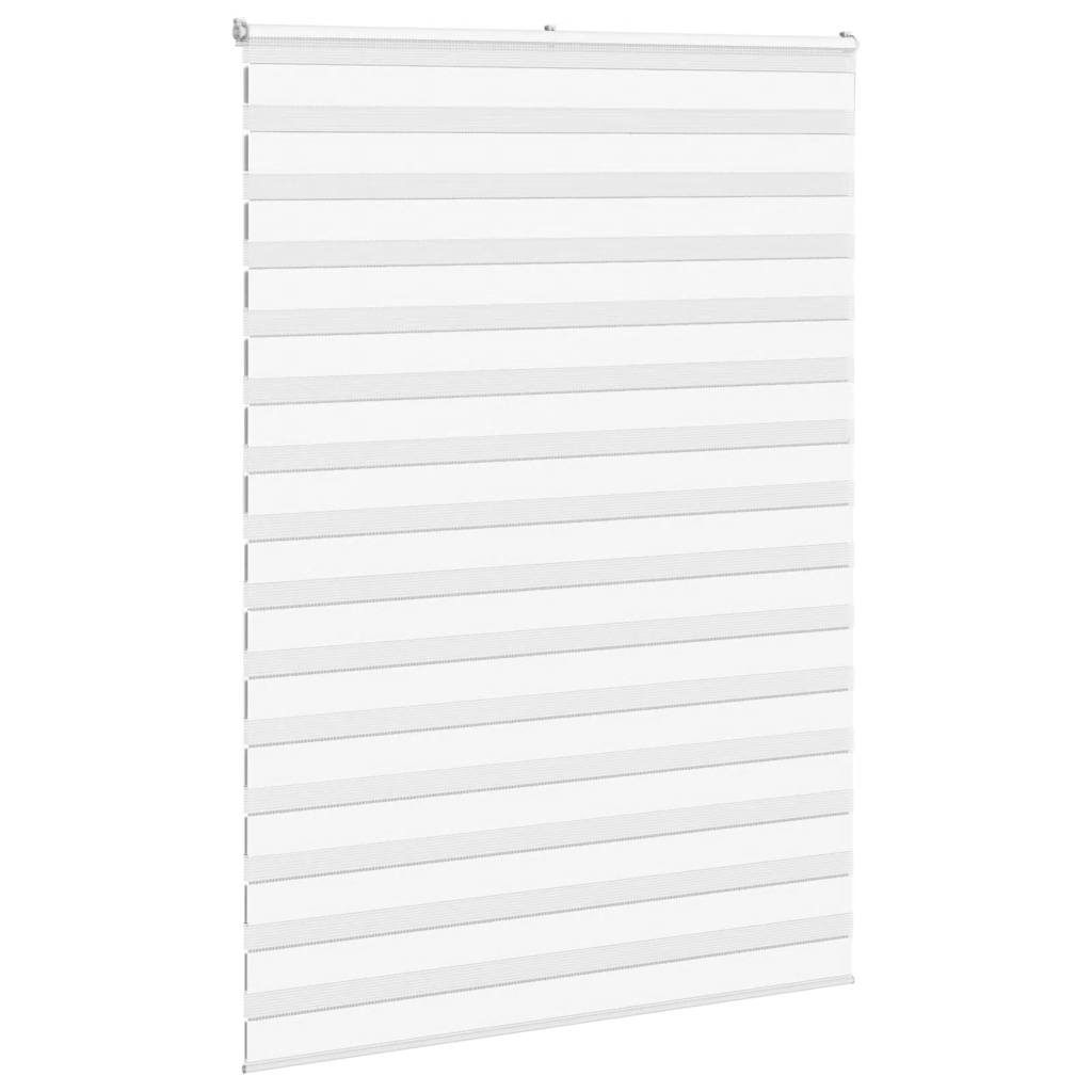 vidaXL Zebra Blind White 165x230 cm Fabric Width 160.9 cm Polyester