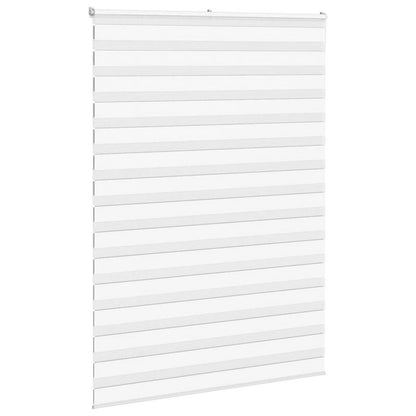 vidaXL Zebra Blind White 165x230 cm Fabric Width 160.9 cm Polyester