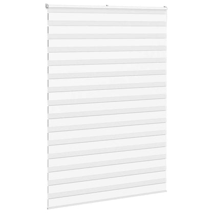 vidaXL Zebra Blind White 165x230 cm Fabric Width 160,9 cm Polyester