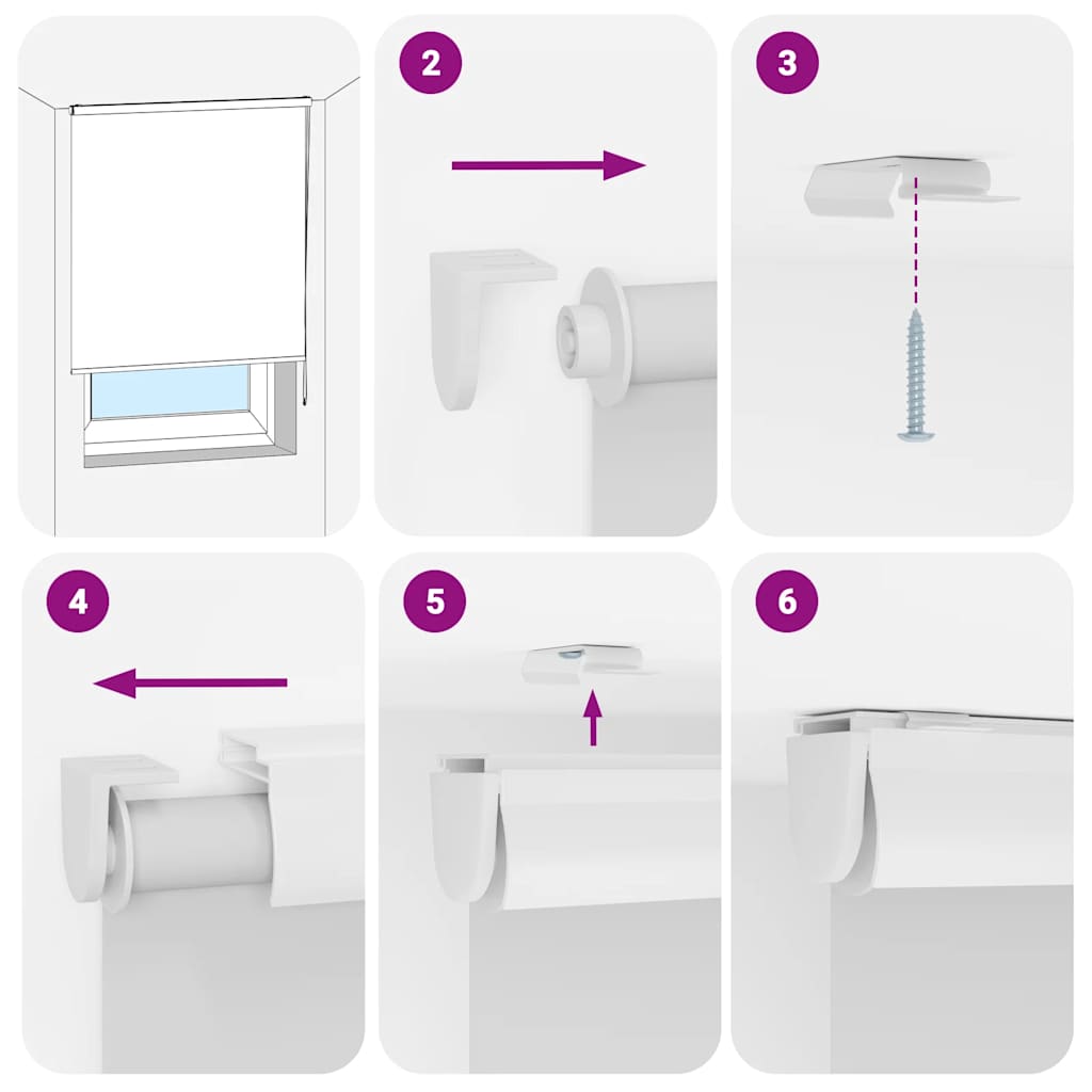 vidaXL Shower Roller Blind with Cassette 120x240cm Fabric Width 116cm