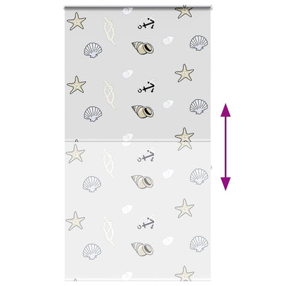 vidaXL Shower Roller Blind with Cassette 120x240 cm Fabric Width 116 cm