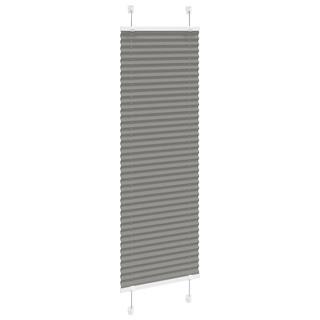 vidaXL Pleated Blind Anthracite 40x100 cm Fabric Width 39,4 cm Polyester