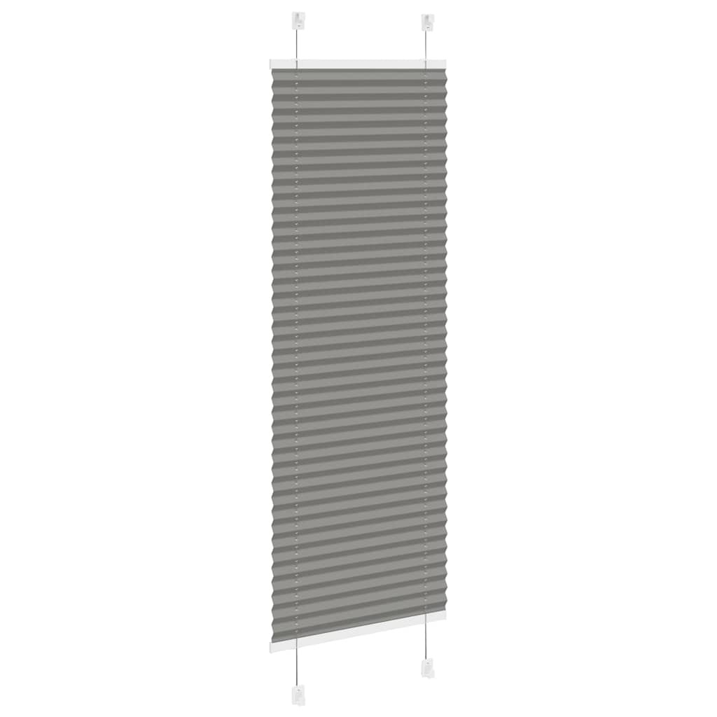 vidaXL Pleated Blind Anthracite 45x100cm Fabric Width 44.4cm Polyester