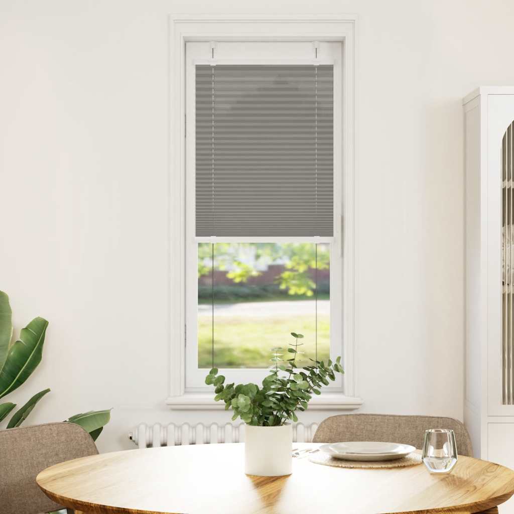 vidaXL Pleated Blind Anthracite 45x100cm Fabric Width 44.4cm Polyester