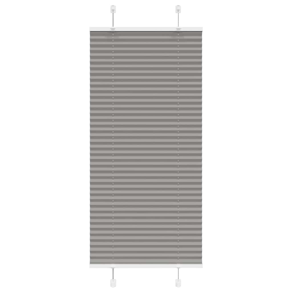 vidaXL Pleated Blind Anthracite 55x100cm Fabric Width 54.4cm Polyester