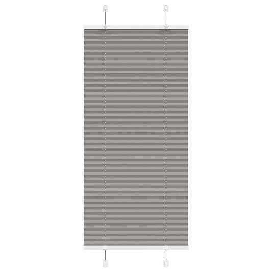 vidaXL Pleated Blind Anthracite 65x100 cm Fabric Width 64,4 cm Polyester