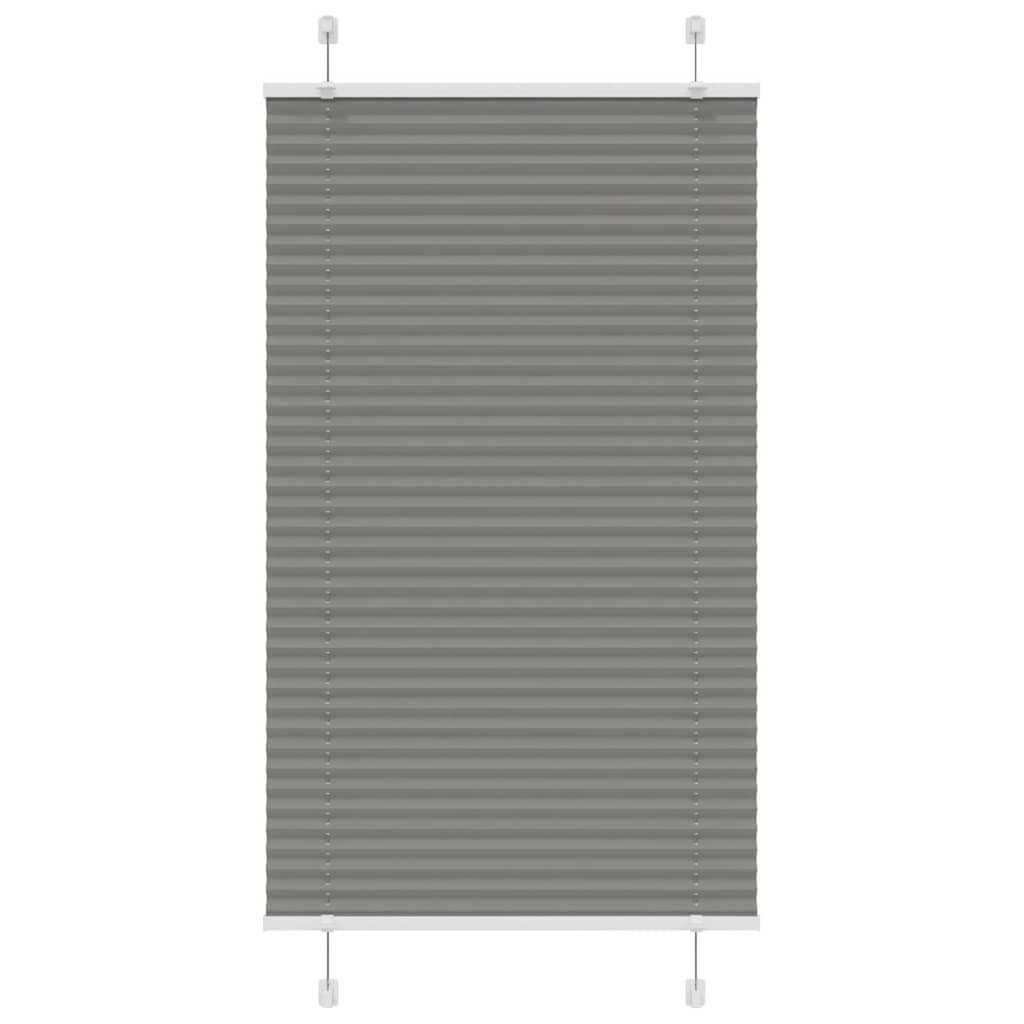 vidaXL Pleated Blind Anthracite 75x100 cm Fabric Width 74.4 cm Polyester
