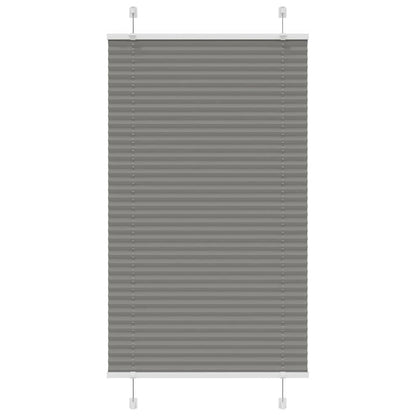 vidaXL Pleated Blind Anthracite 75x100 cm Fabric Width 74.4 cm Polyester