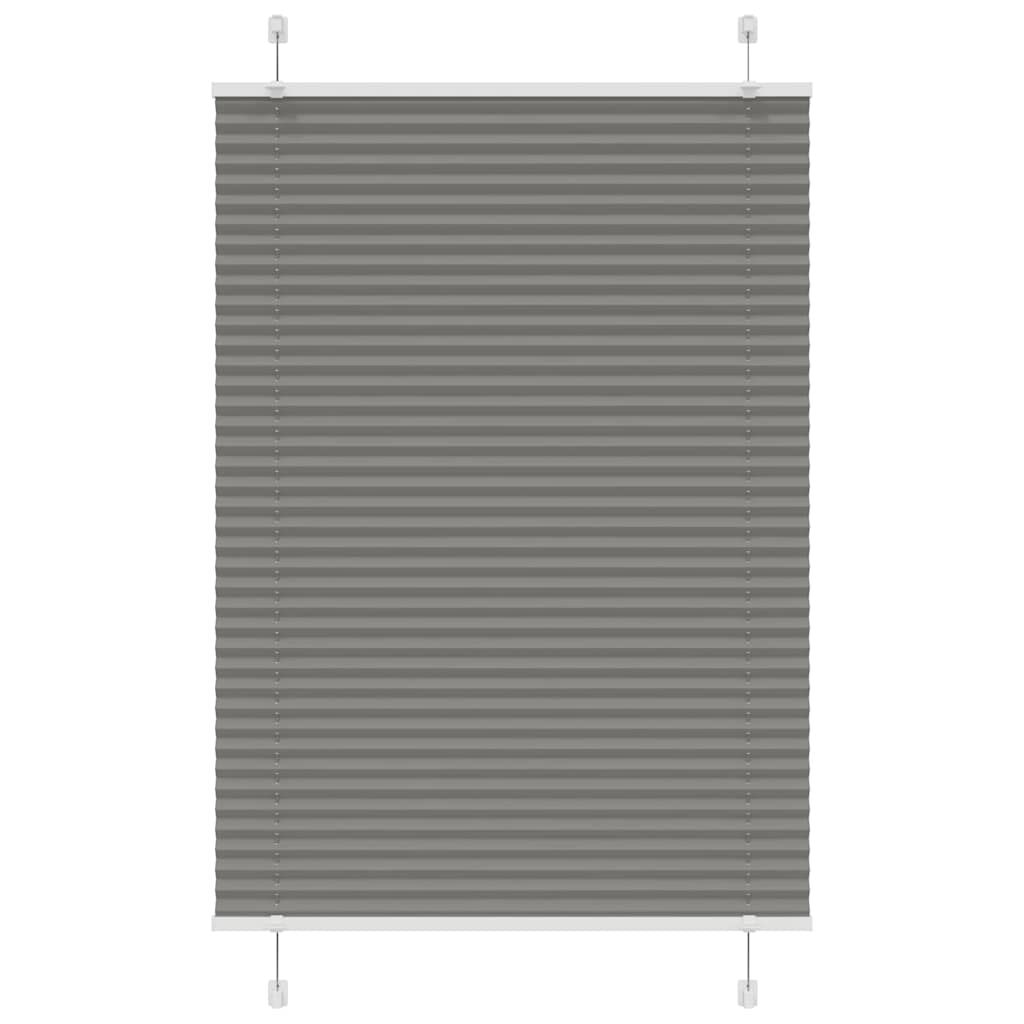 vidaXL Pleated Blind Anthracite 90x100 cm Fabric Width 89.4 cm Polyester