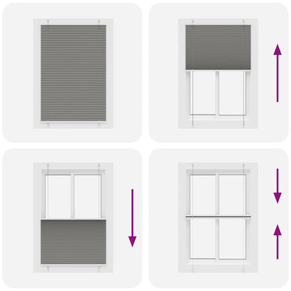 vidaXL Pleated Blind Anthracite 95x100 cm Fabric Width 94,4 cm Polyester