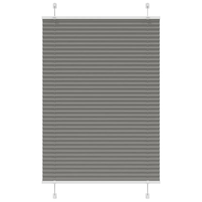 vidaXL Pleated Blind Anthracite 100x100 cm Fabric Width 99.4 cm Polyester