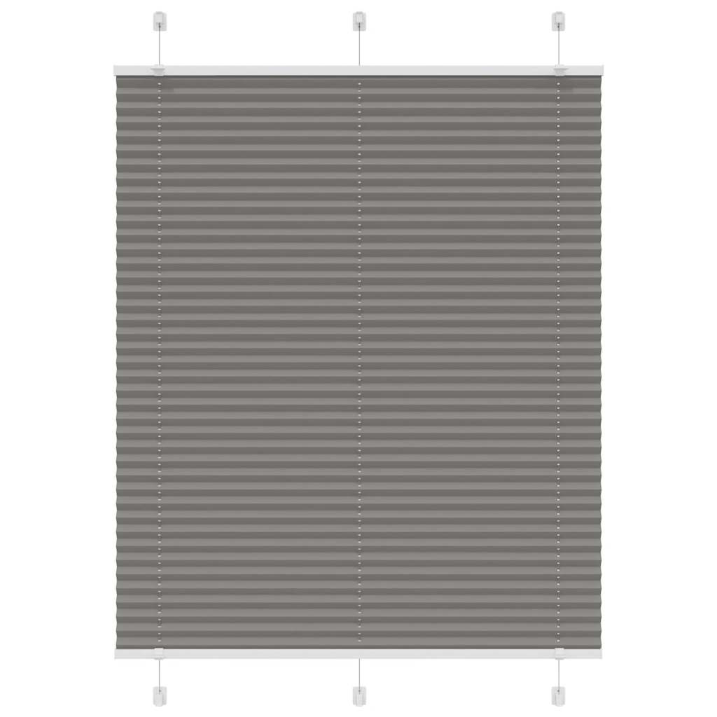 vidaXL Pleated Blind Anthracite 105x100 cm Fabric Width 104.4 cm Polyester