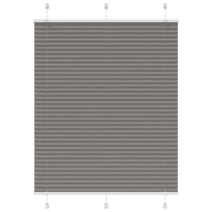 vidaXL Pleated Blind Anthracite 105x100 cm Fabric Width 104.4 cm Polyester