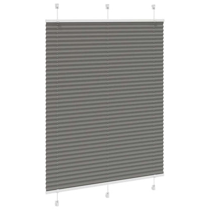 vidaXL Pleated Blind Anthracite 105x100 cm Fabric Width 104.4 cm Polyester