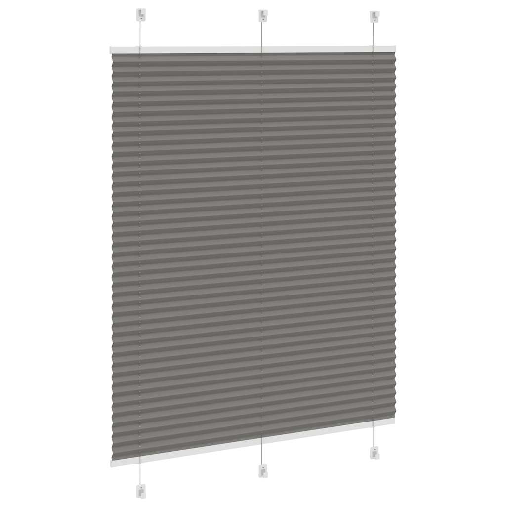 vidaXL Pleated Blind Anthracite 105x100 cm Fabric Width 104.4 cm Polyester