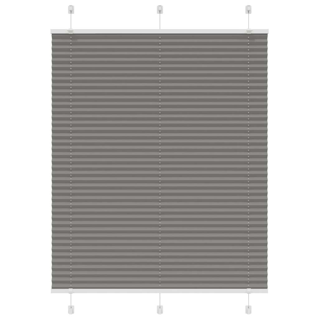 vidaXL Pleated Blind Anthracite 110x100 cm Fabric Width 109.4 cm Polyester