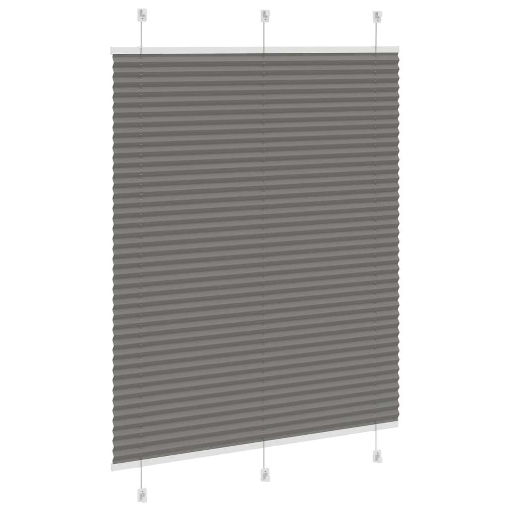 vidaXL Pleated Blind Anthracite 110x100 cm Fabric Width 109.4 cm