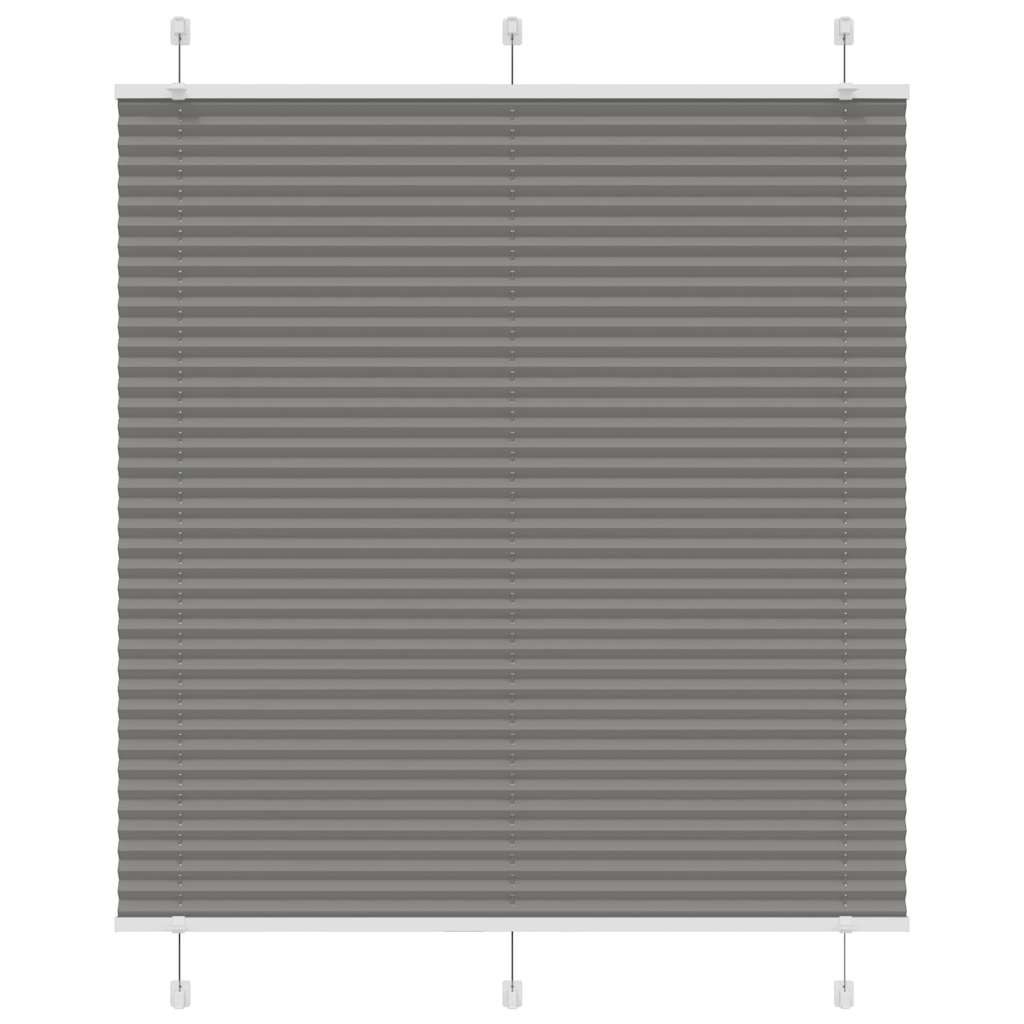 vidaXL Pleated Blind Anthracite 115x100 cm Fabric Width 114.4 cm Polyester