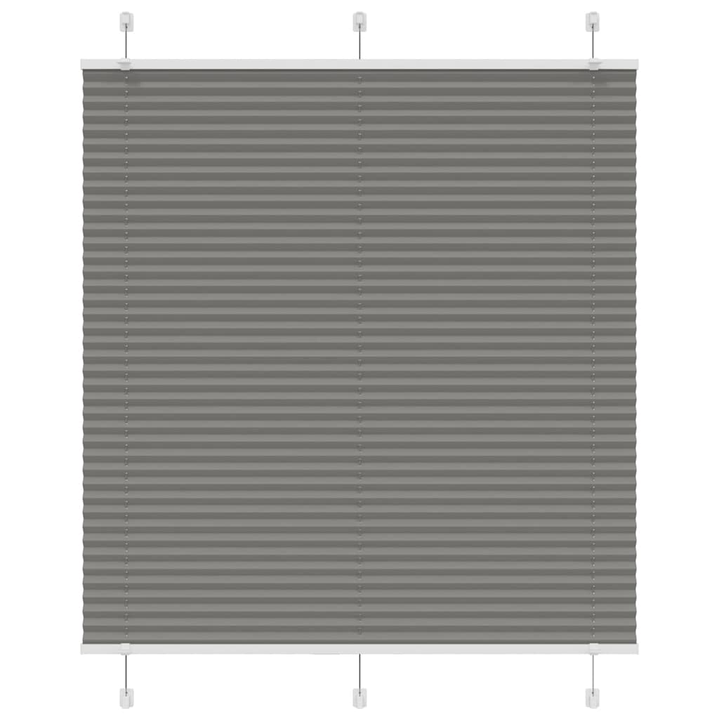 vidaXL Pleated Blind Anthracite 120x100 cm Fabric Width 119.4 cm Polyester