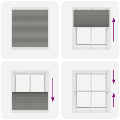 vidaXL Pleated Blind Anthracite 120x100 cm Fabric Width 119.4 cm Polyester
