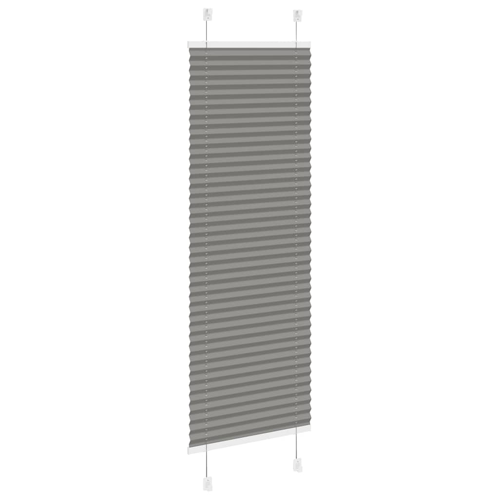 vidaXL Pleated Blind Anthracite 45x150 cm Fabric Width 44.4 cm Polyester
