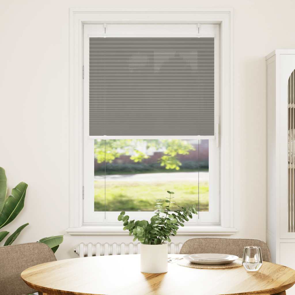 vidaXL Pleated Blind Anthracite 75x150 cm Fabric Width 74.4 cm Polyester
