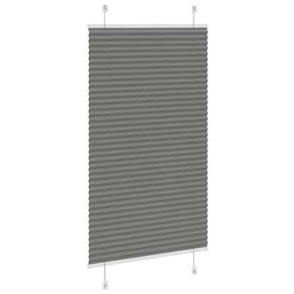 vidaXL Pleated Blind Anthracite 75x150 cm Fabric Width 74.4 cm Polyester
