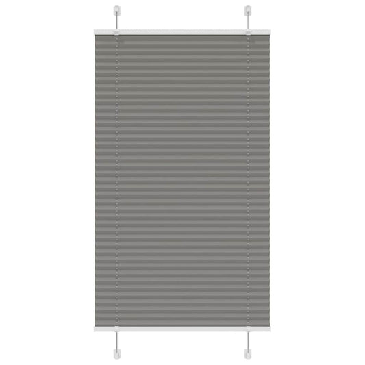 vidaXL Pleated Blind Anthracite 80x150cm Fabric Width 79.4cm Polyester