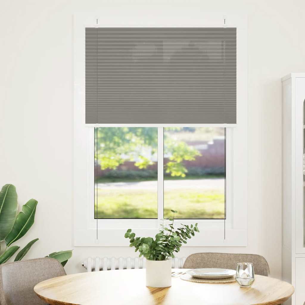 vidaXL Pleated Blind Anthracite 85x150 cm Fabric Width 84.4 cm Polyester