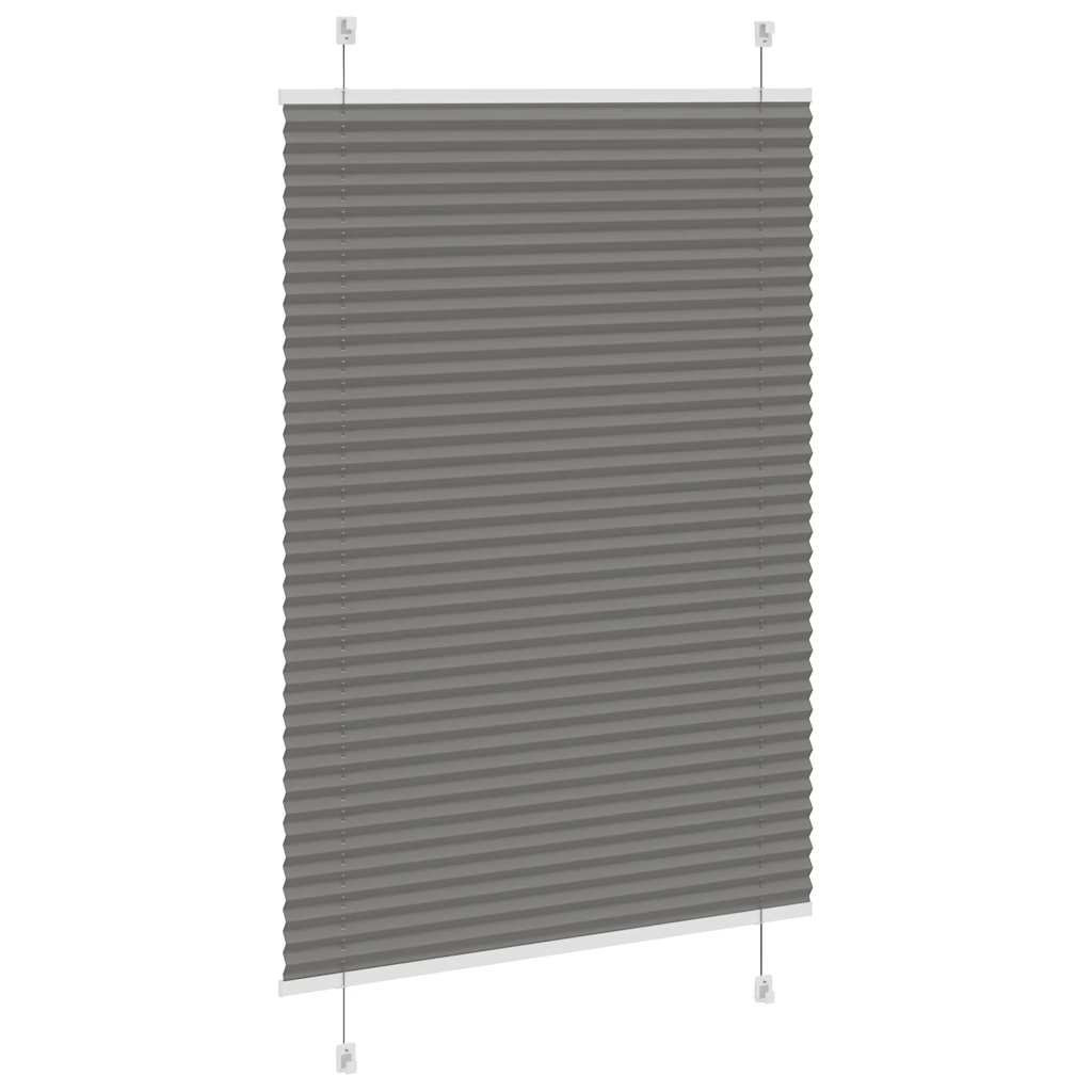 vidaXL Pleated Blind Anthracite 85x150 cm Fabric Width 84.4 cm Polyester