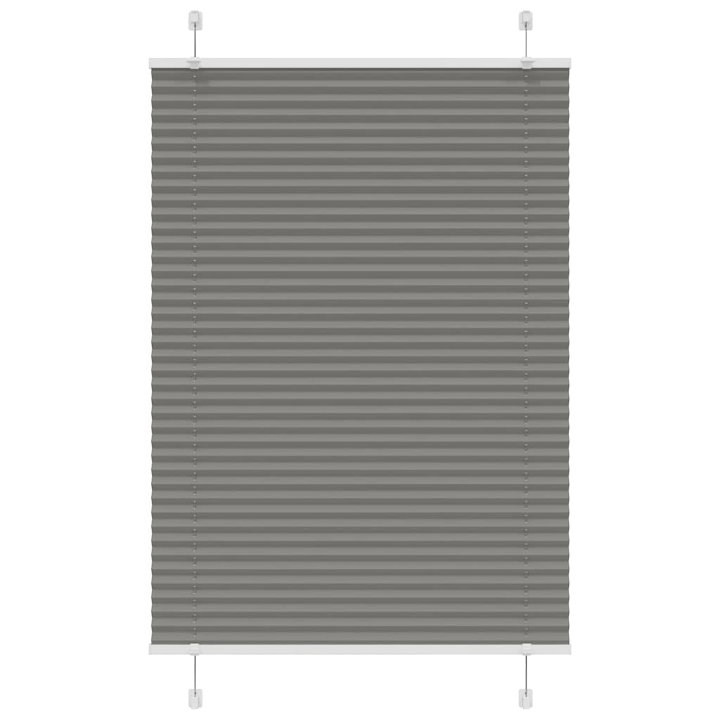 vidaXL Pleated Blind Anthracite 90x150 cm Fabric Width 89.4 cm Polyester