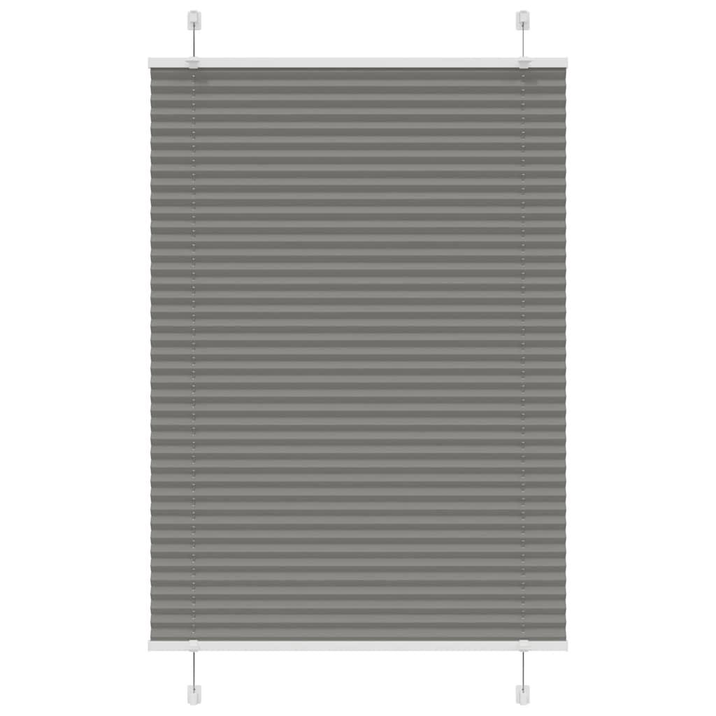 vidaXL Pleated Blind Anthracite 95x150 cm Fabric Width 94.4 cm Polyester
