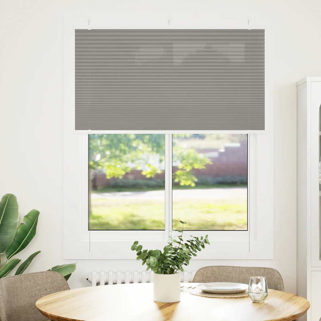 vidaXL Pleated Blind Anthracite 105x150 cm Fabric Width 104.4 cm