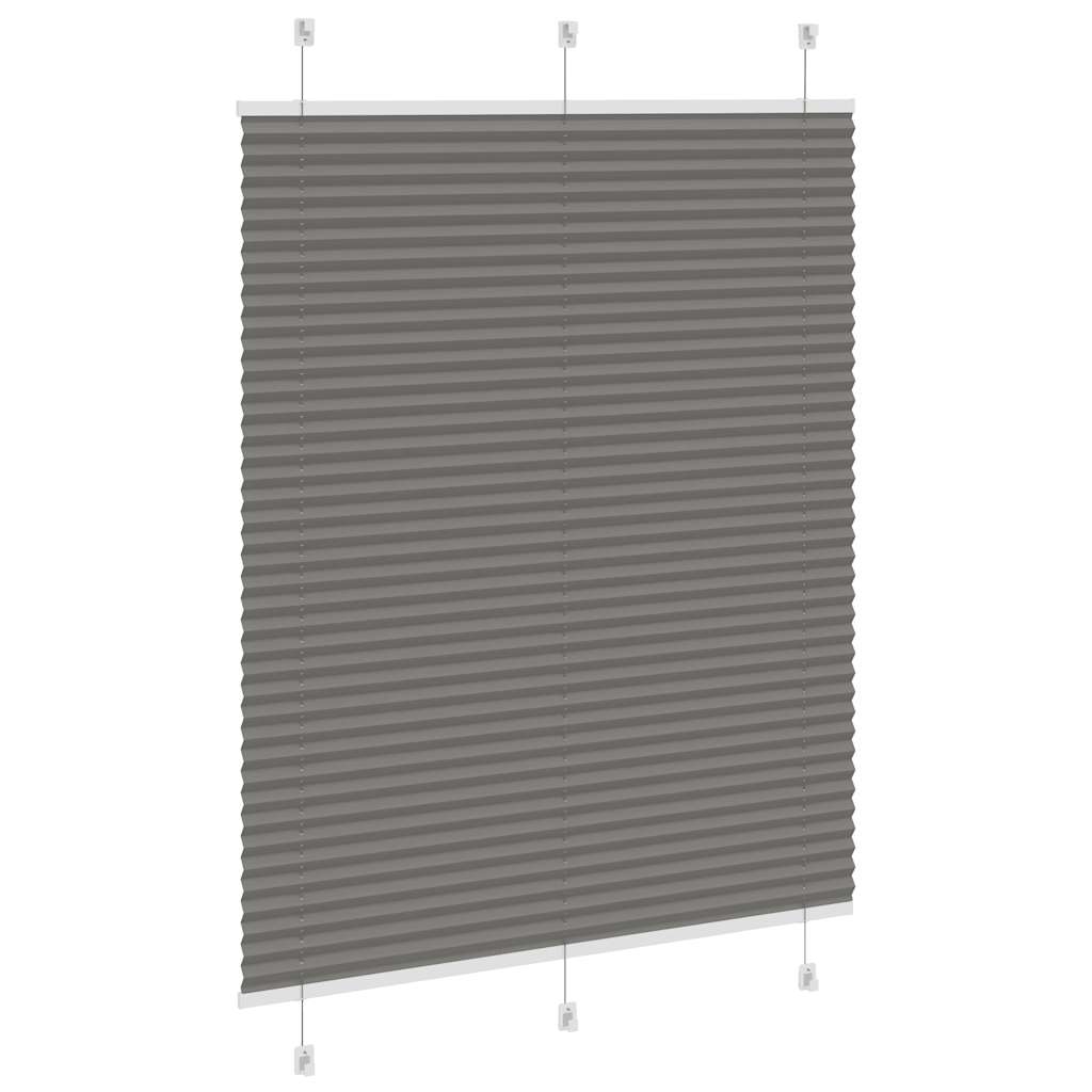vidaXL Pleated Blind Anthracite 105x150 cm Fabric Width 104.4 cm