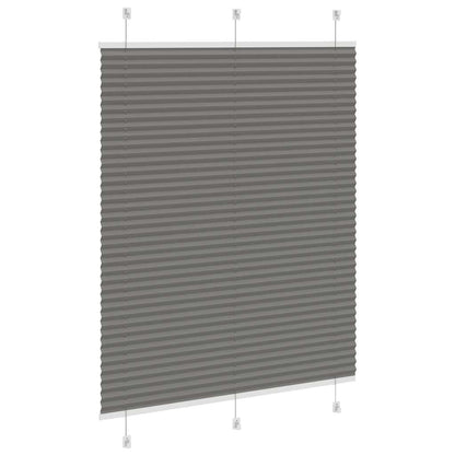 vidaXL Pleated Blind Anthracite 110x150 cm Fabric Width 109.4 cm Polyester