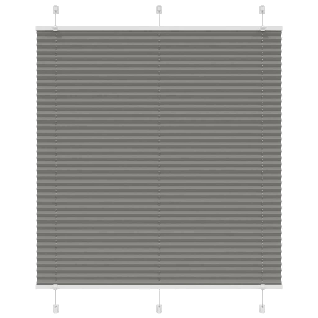 vidaXL Pleated Blind Anthracite 120x150 cm Fabric Width 119.4 cm Polyester