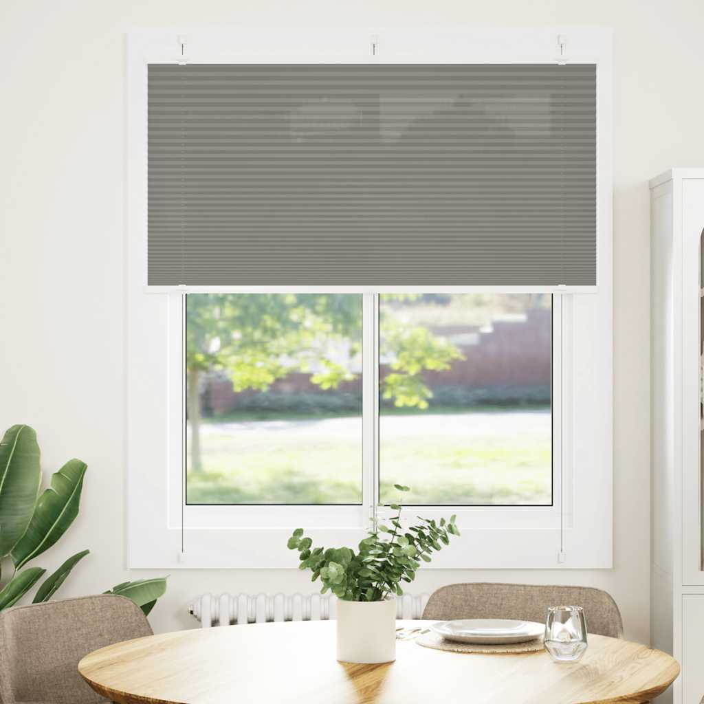 vidaXL Pleated Blind Anthracite 120x150 cm Fabric Width 119.4 cm Polyester
