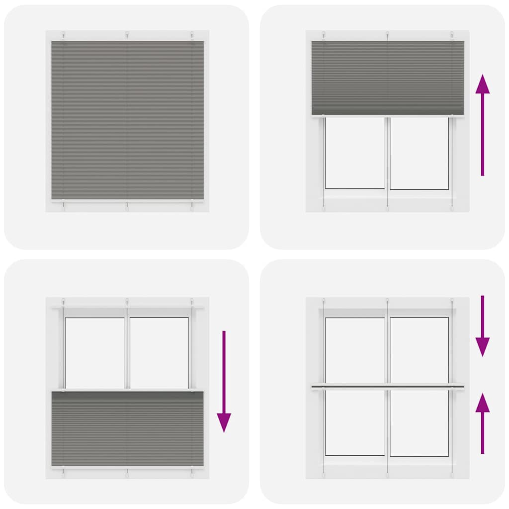 vidaXL Pleated Blind Anthracite 120x150 cm Fabric Width 119.4 cm